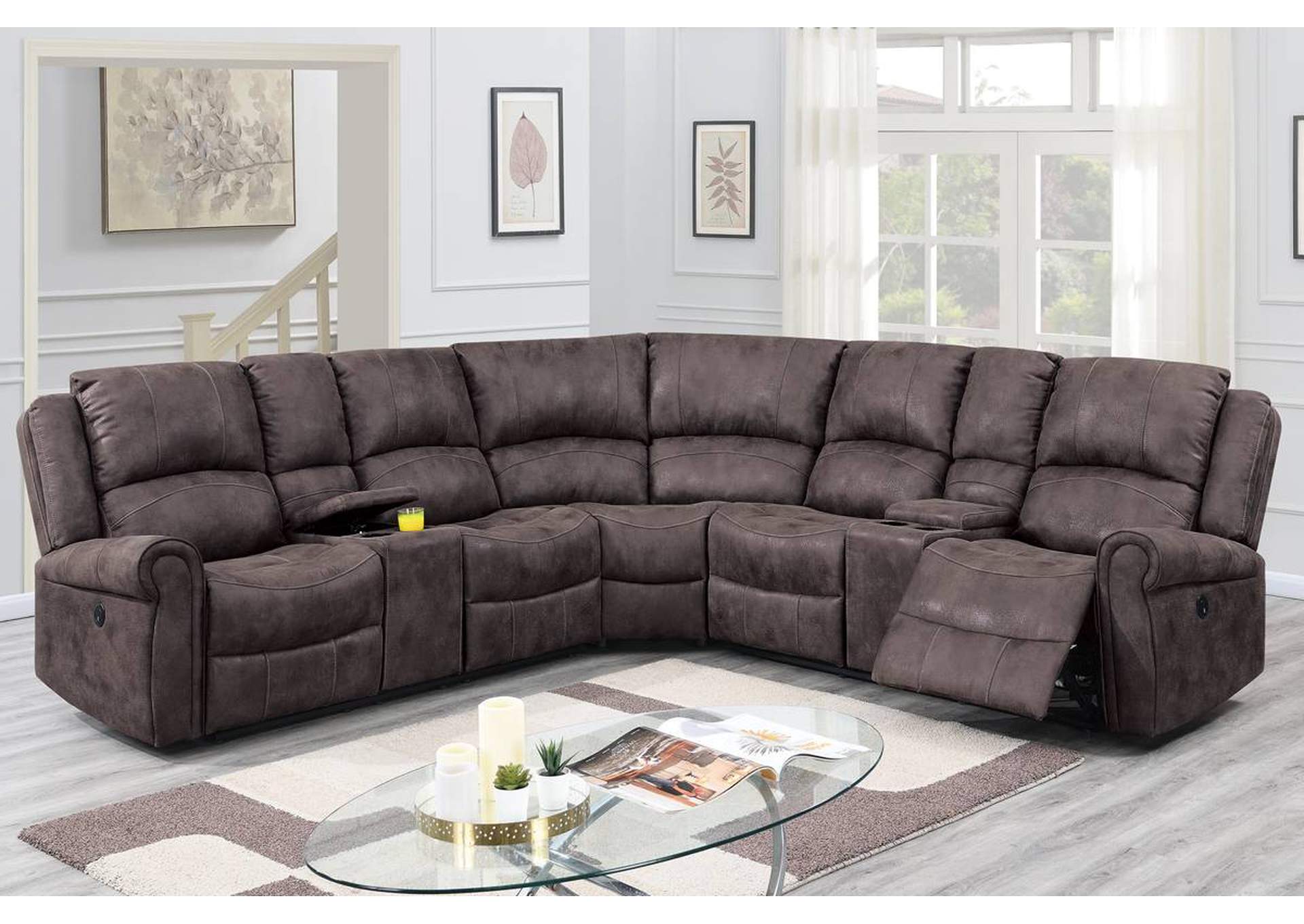 Power Motion Sectional,Poundex