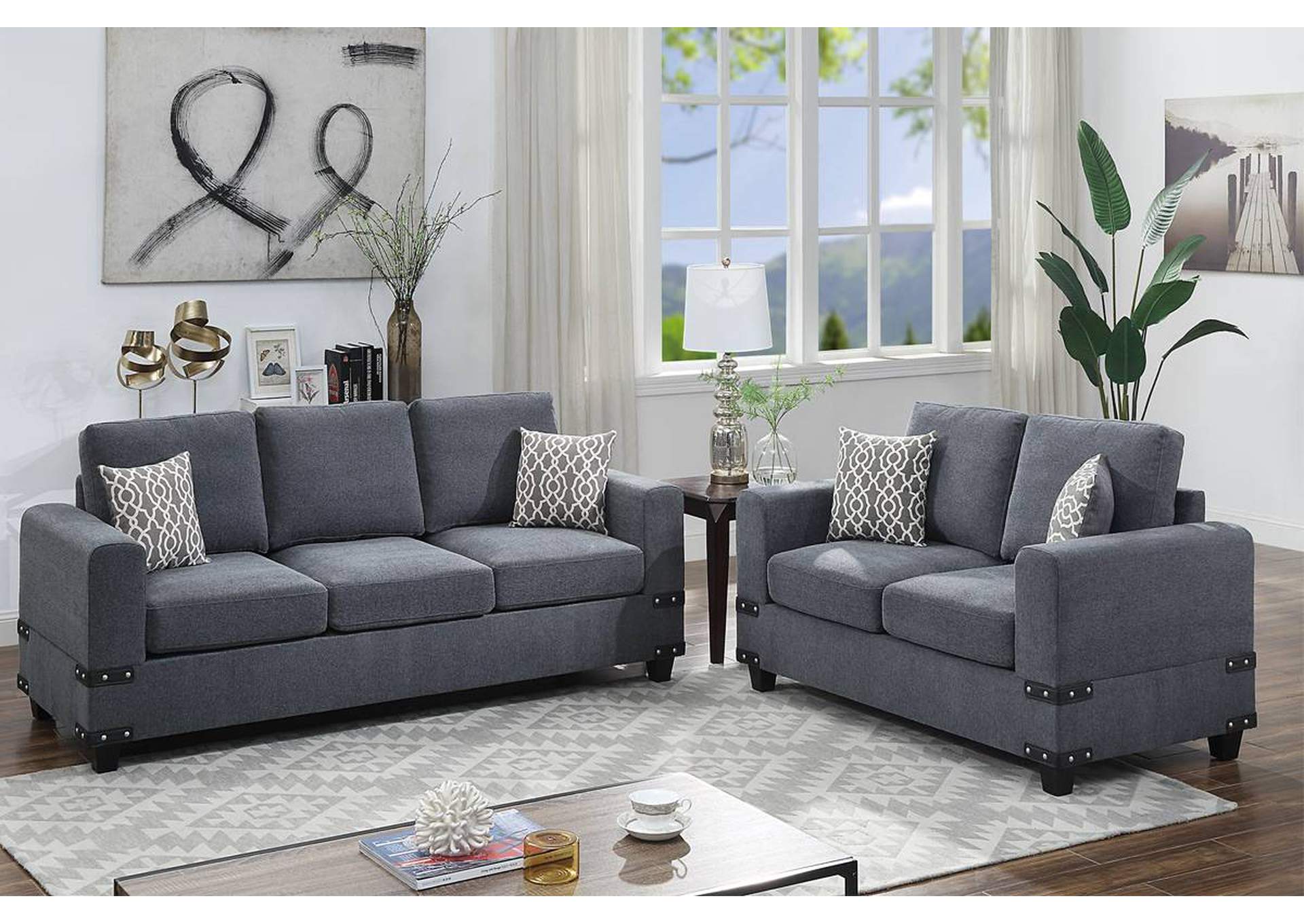 2-PCS SOFA SET,Poundex