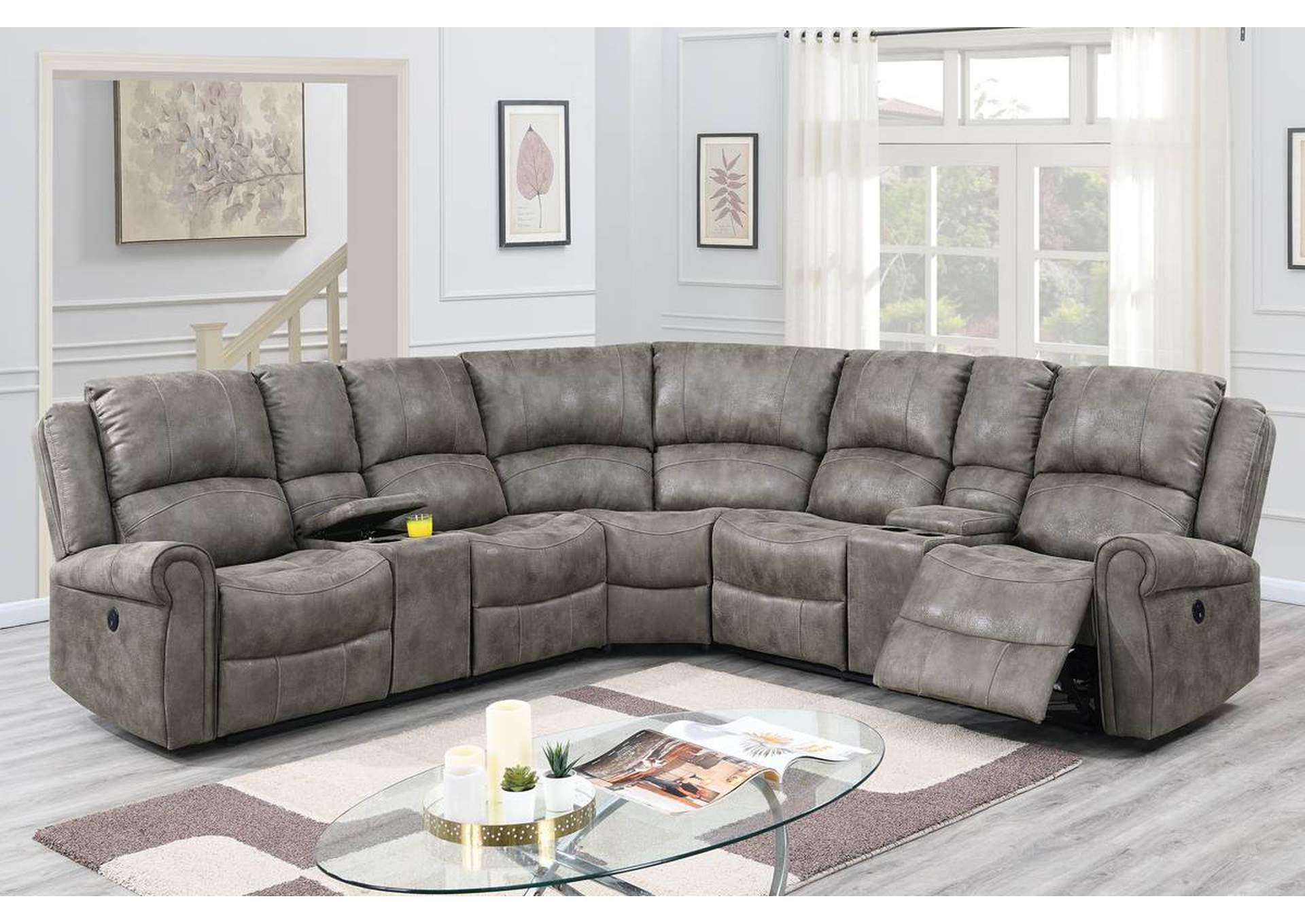 Power Motion Sectional,Poundex