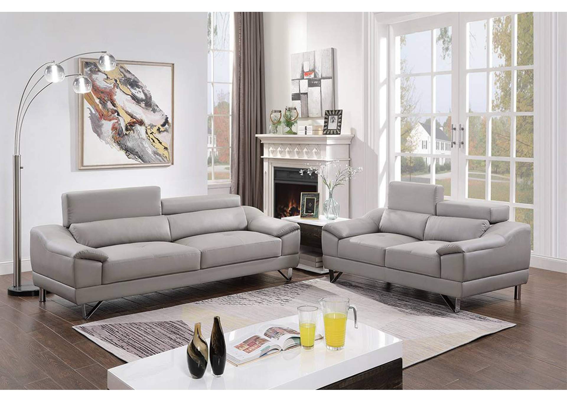 2-Pcs Sofa Set,Poundex