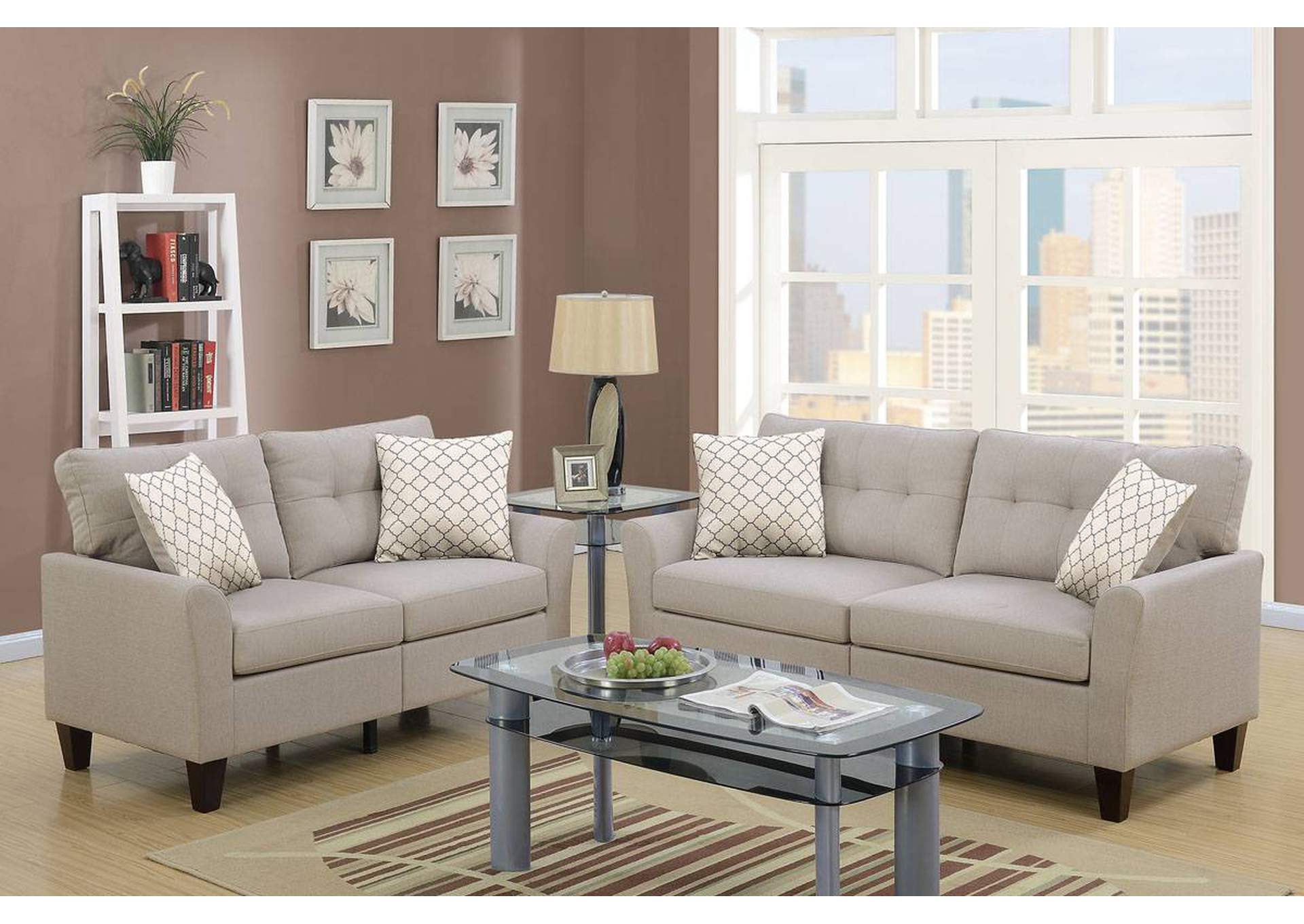 2-Pcs Sofa Set,Poundex