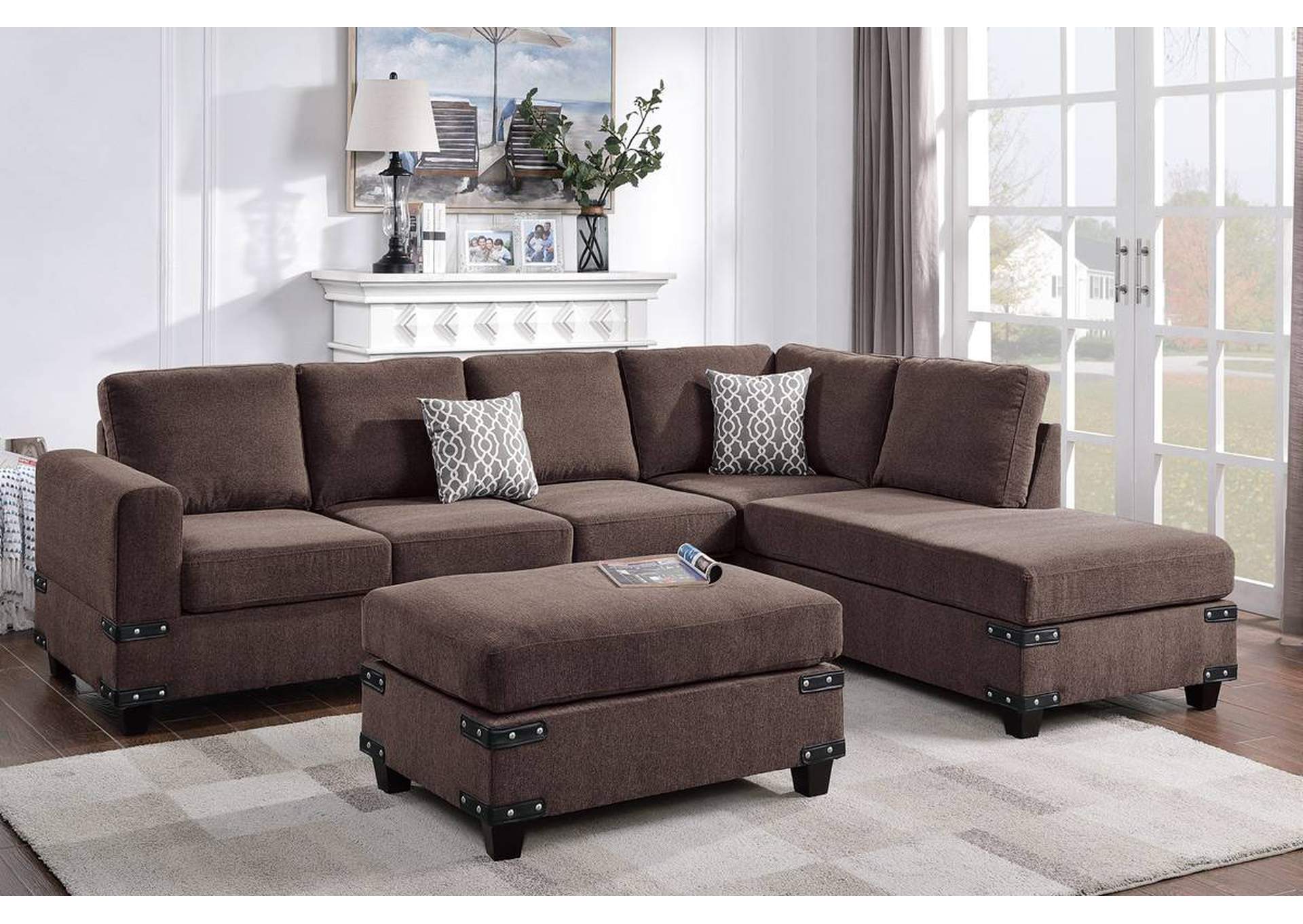 3-PCS SECTIONAL SET,Poundex