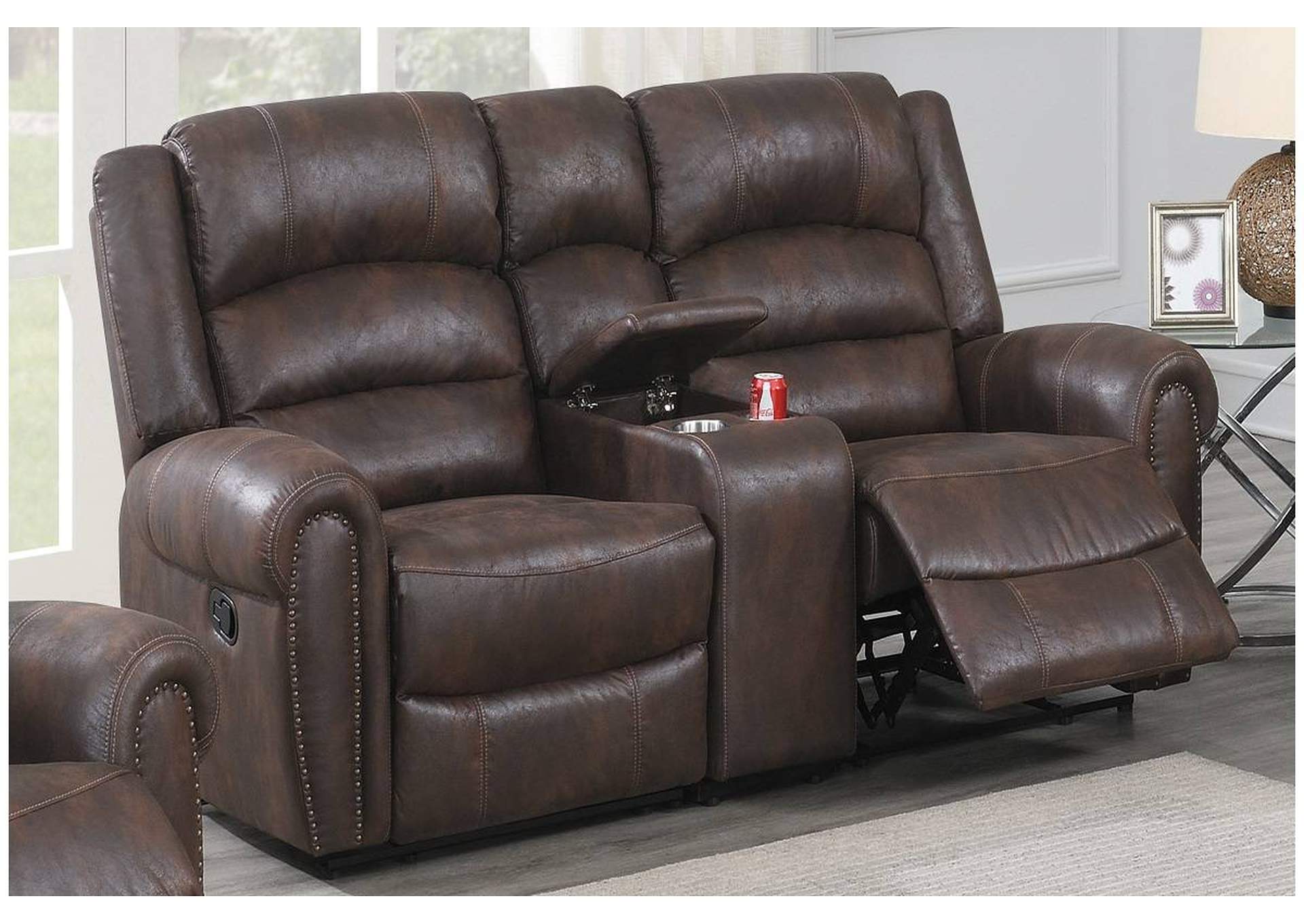 3-Pc Manual Motion Set-Loveseat,Poundex