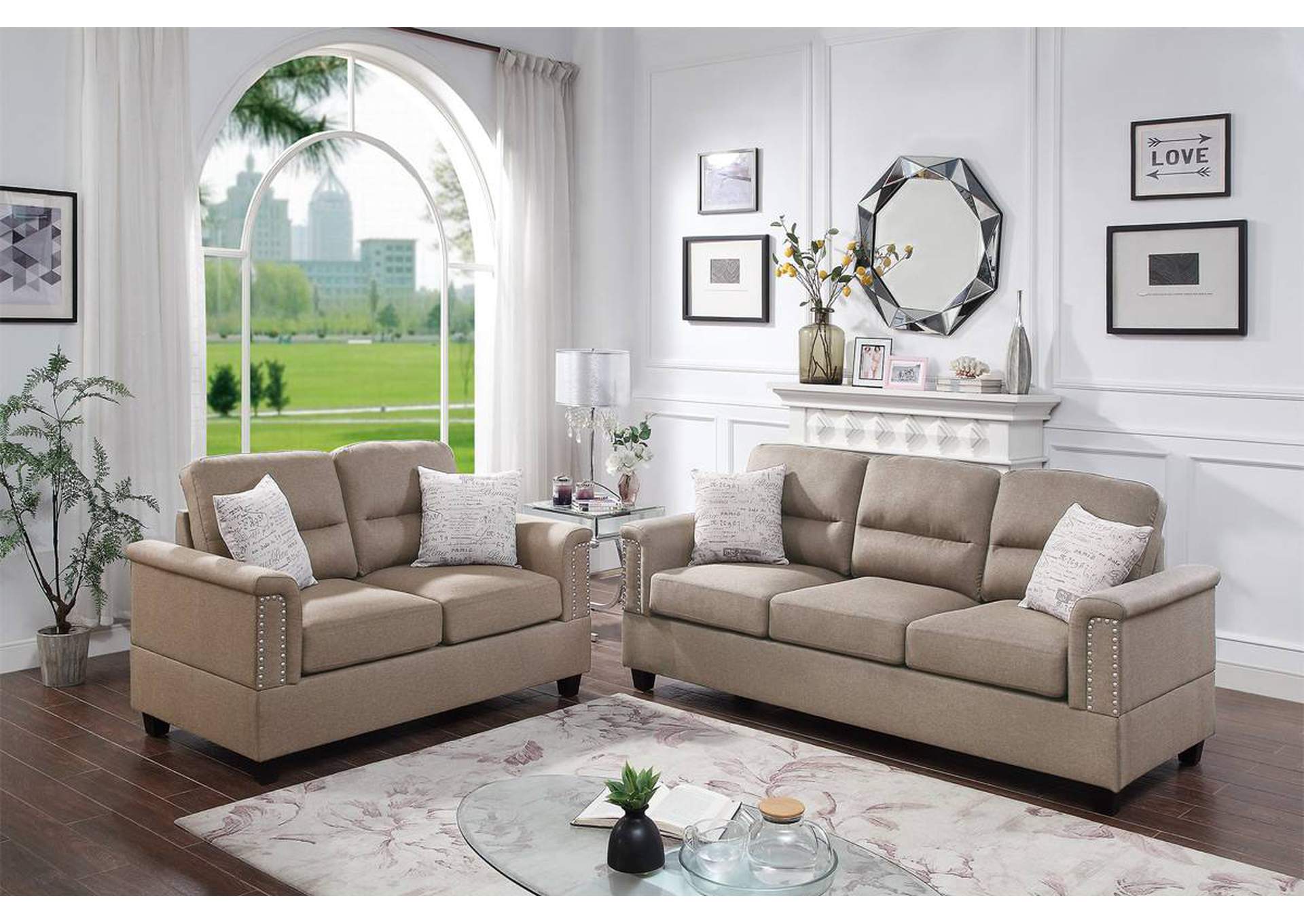 2-PCS SOFA SET,Poundex