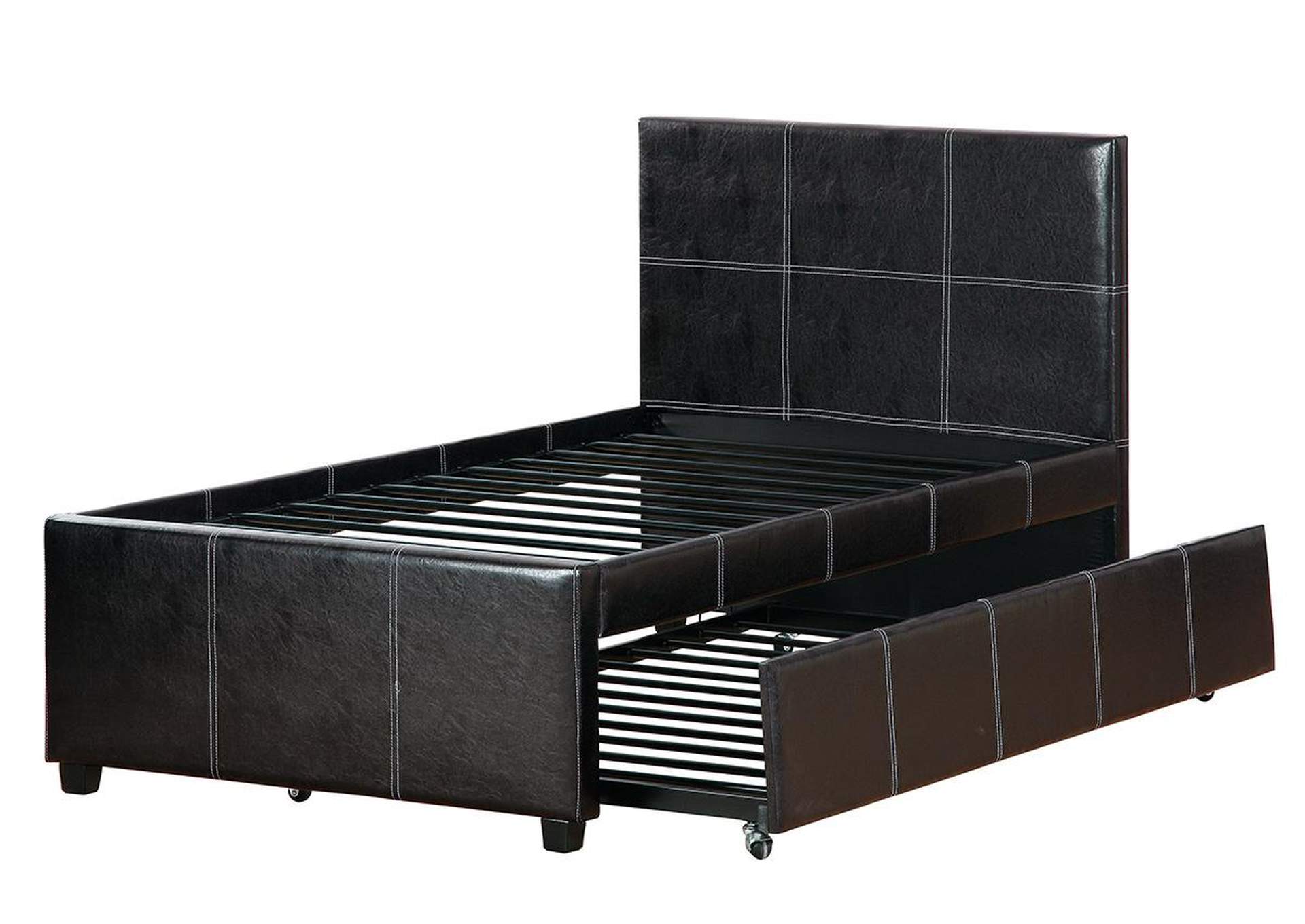 Twin Size Bed w/Trundle,Poundex