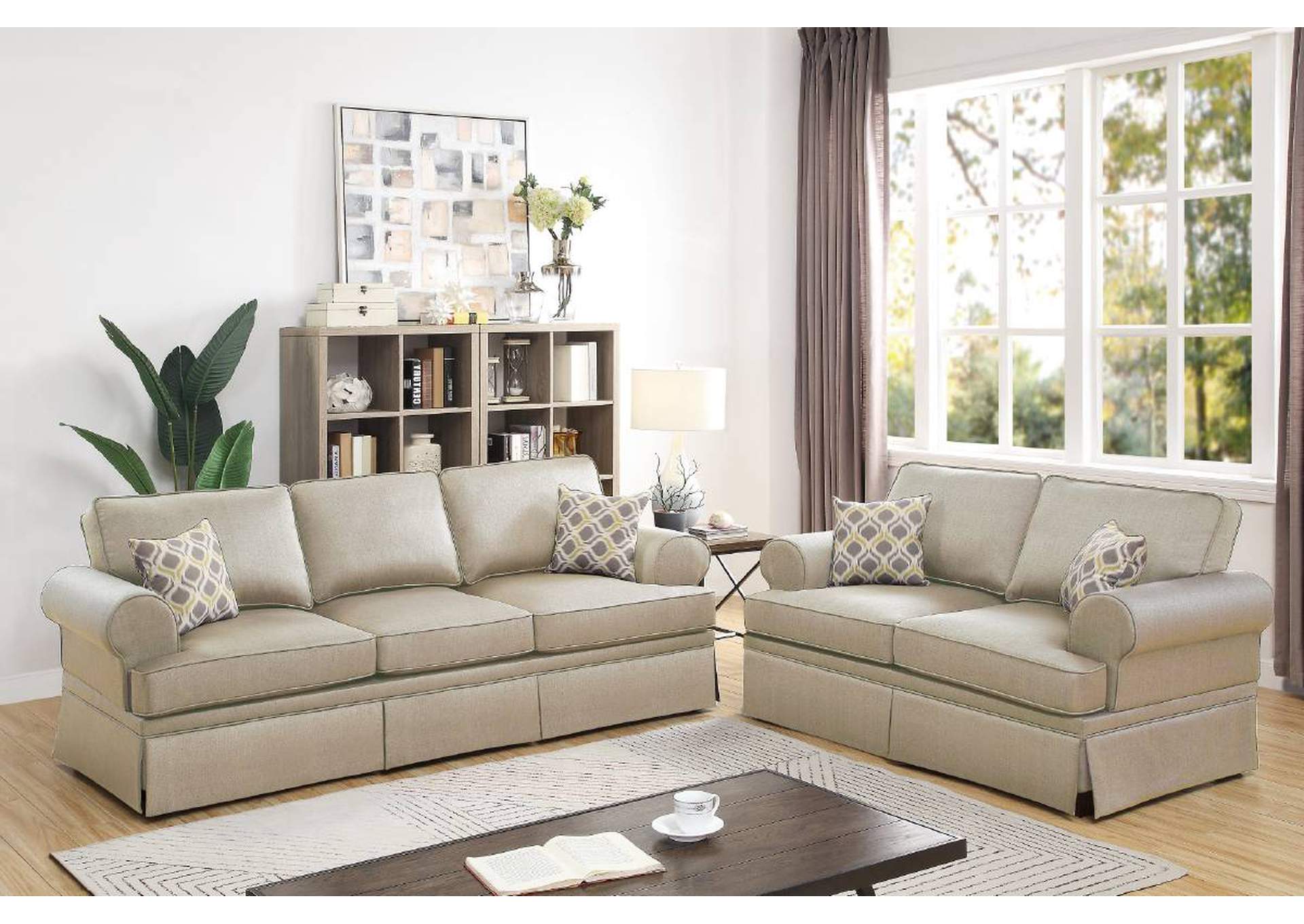 2-PCS Sofa Set,Poundex