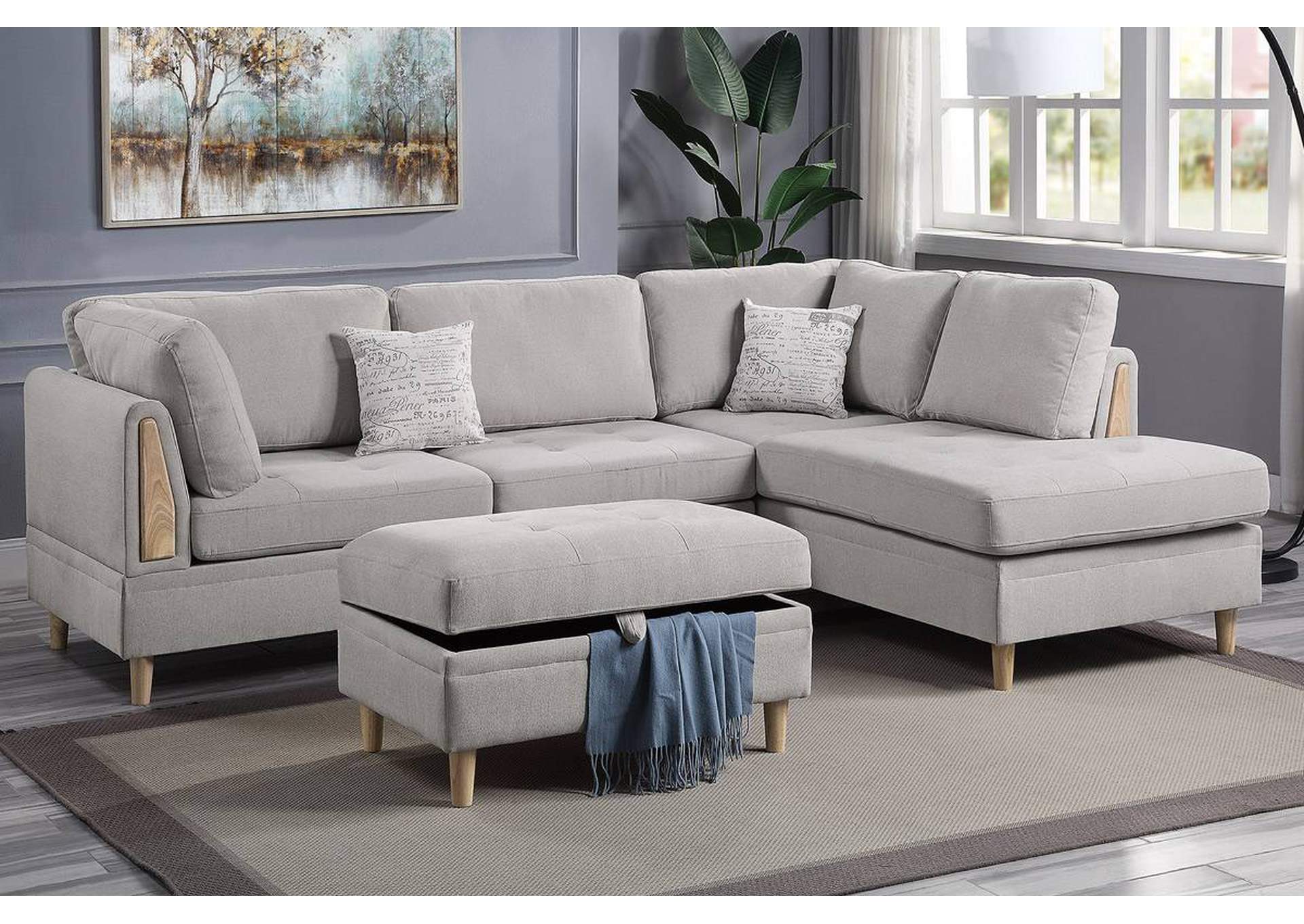 3-PC SECTIONAL SET MUSHROOM,Poundex