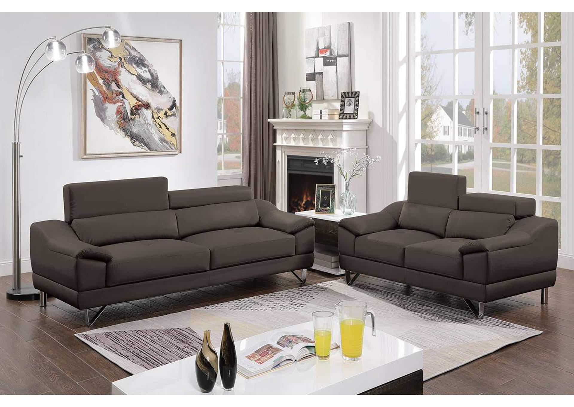 2-Pcs Sofa Set,Poundex