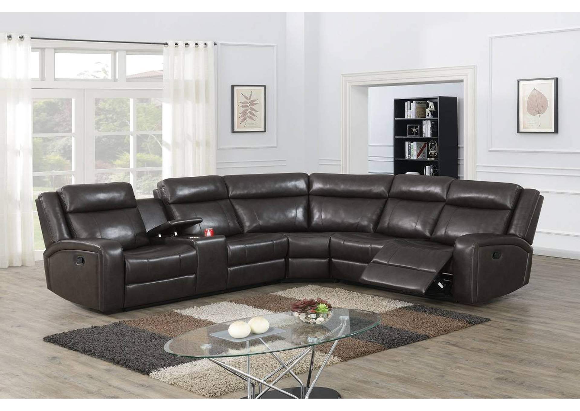 3-Pc Manual Reclining Sectional,Poundex