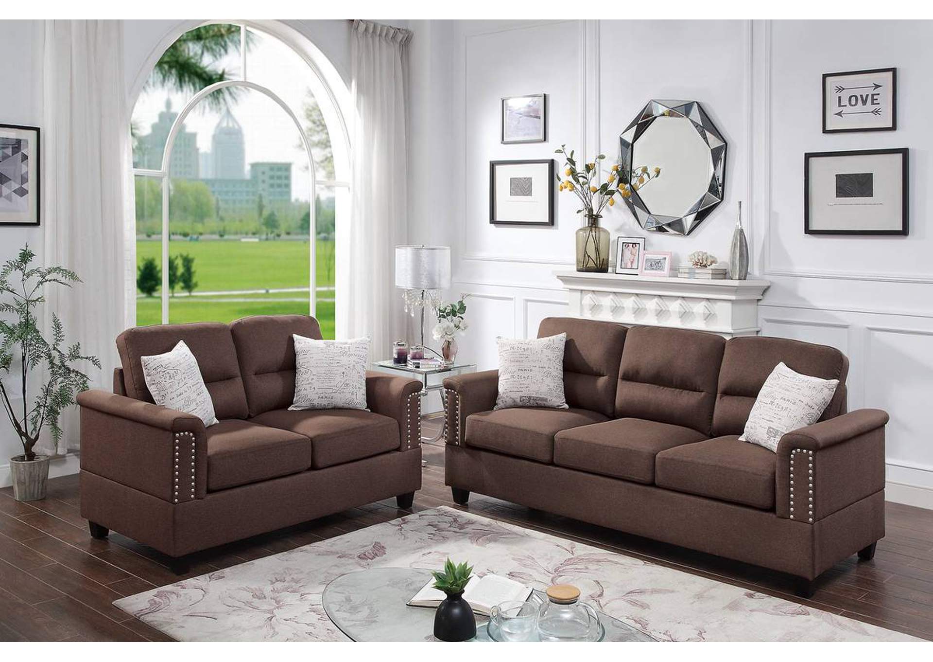 2-PCS SOFA SET,Poundex