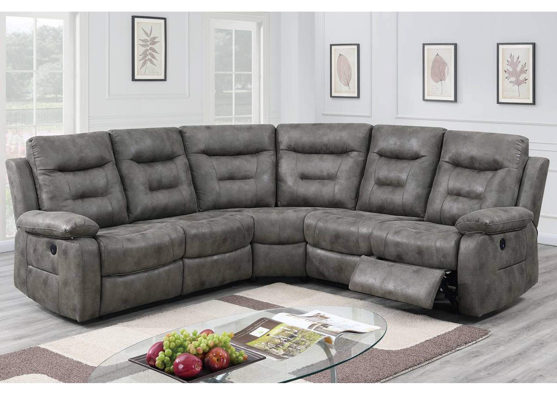 Power Motion Sectional,Poundex