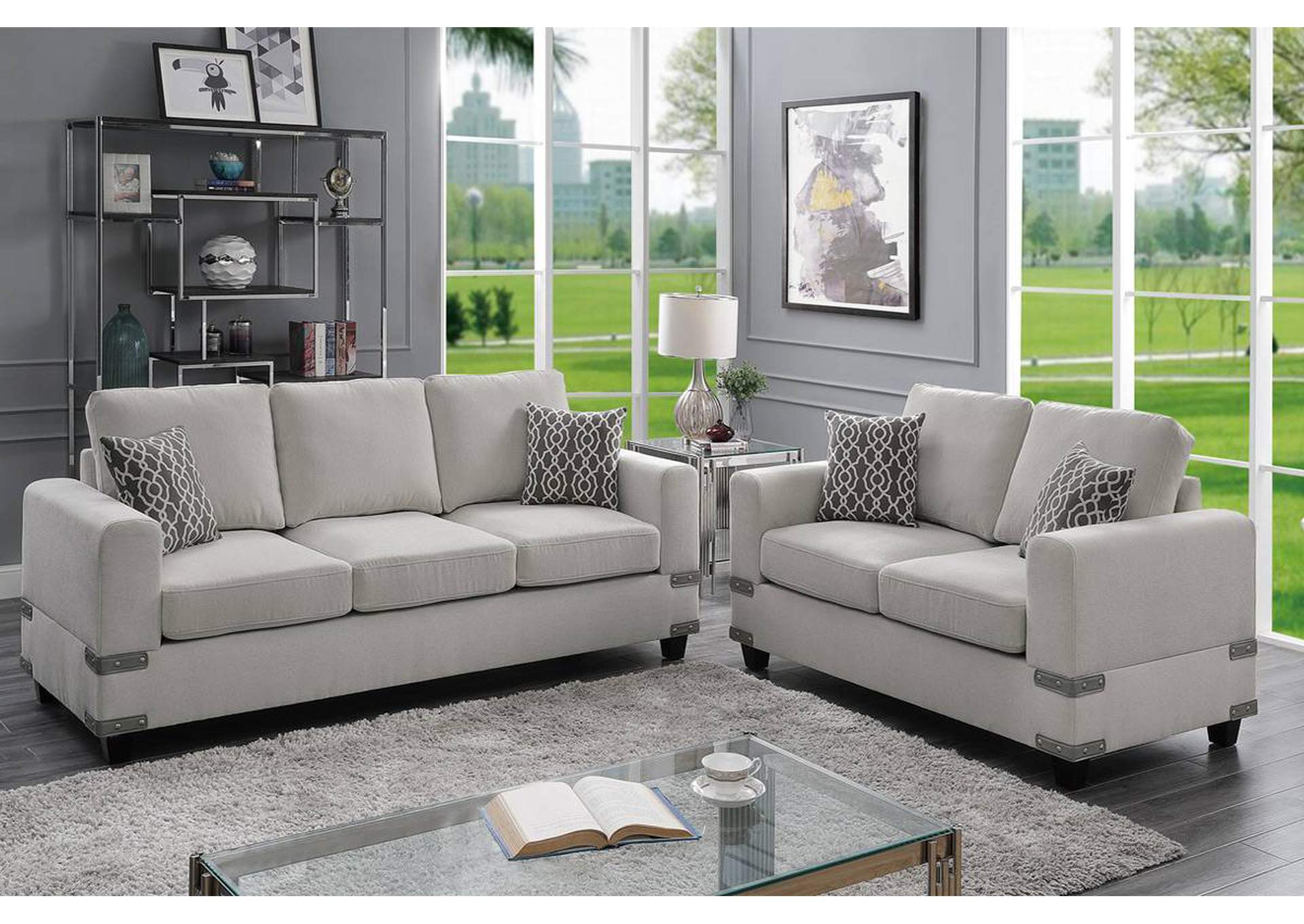 2-PCS SOFA SET,Poundex