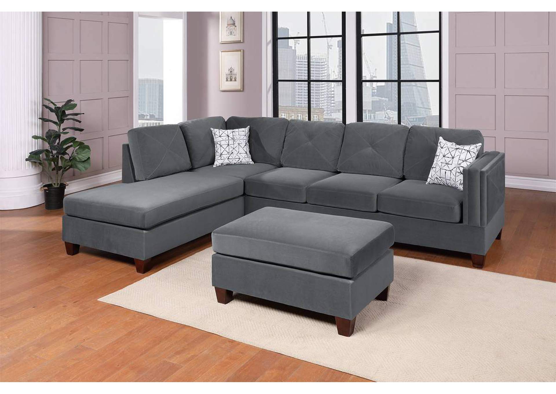 2-Pcs Sectional Sofa,Poundex