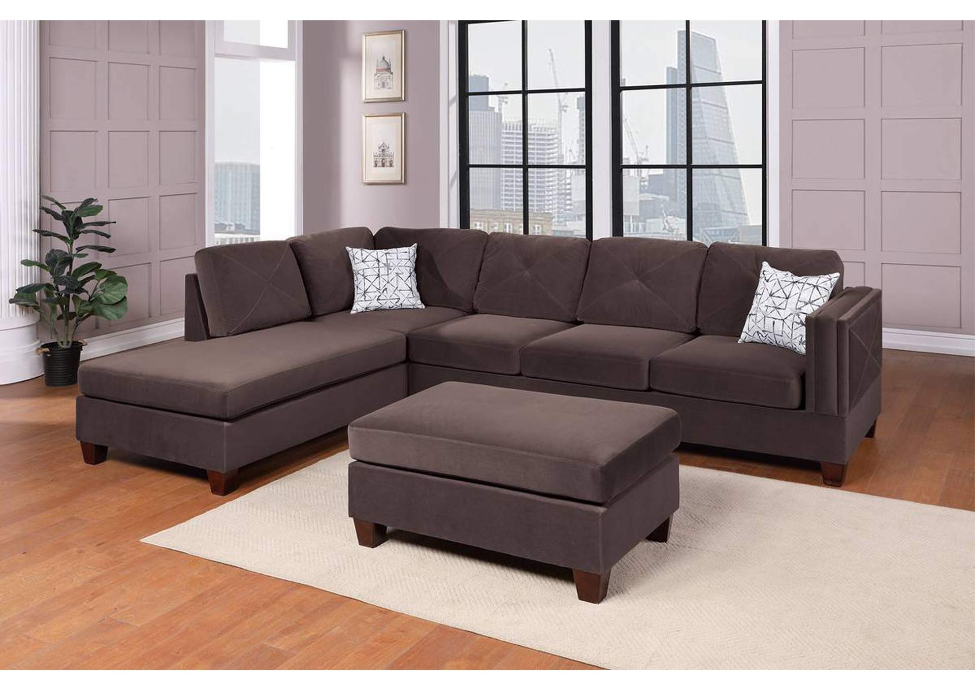 2-Pcs Sectional Sofa,Poundex