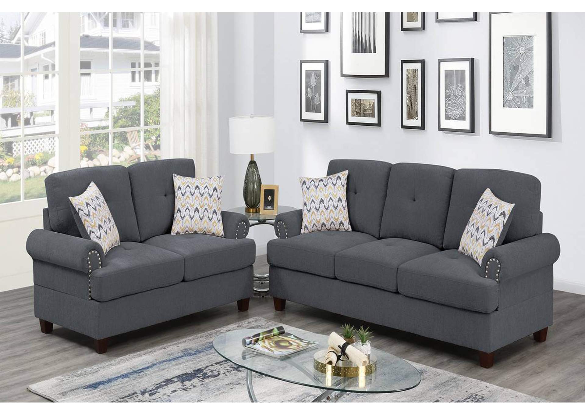 2-Pcs Sofa Set,Poundex