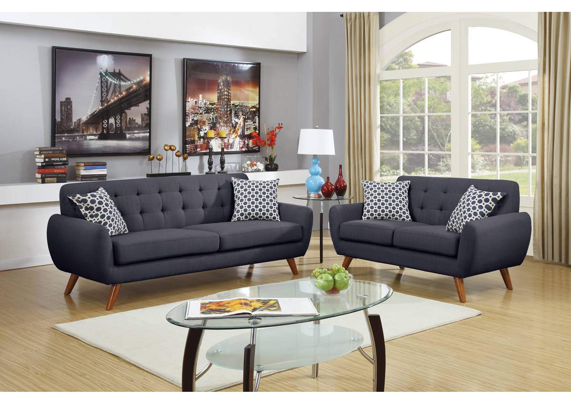 2-Pcs Sofa Set,Poundex