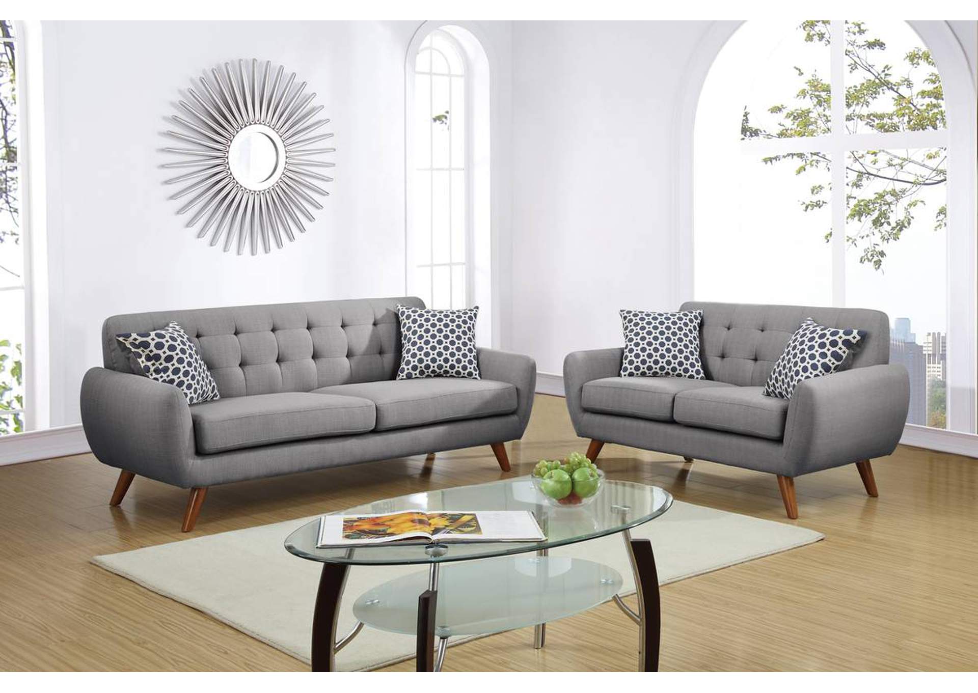 2-Pcs Sofa Set,Poundex