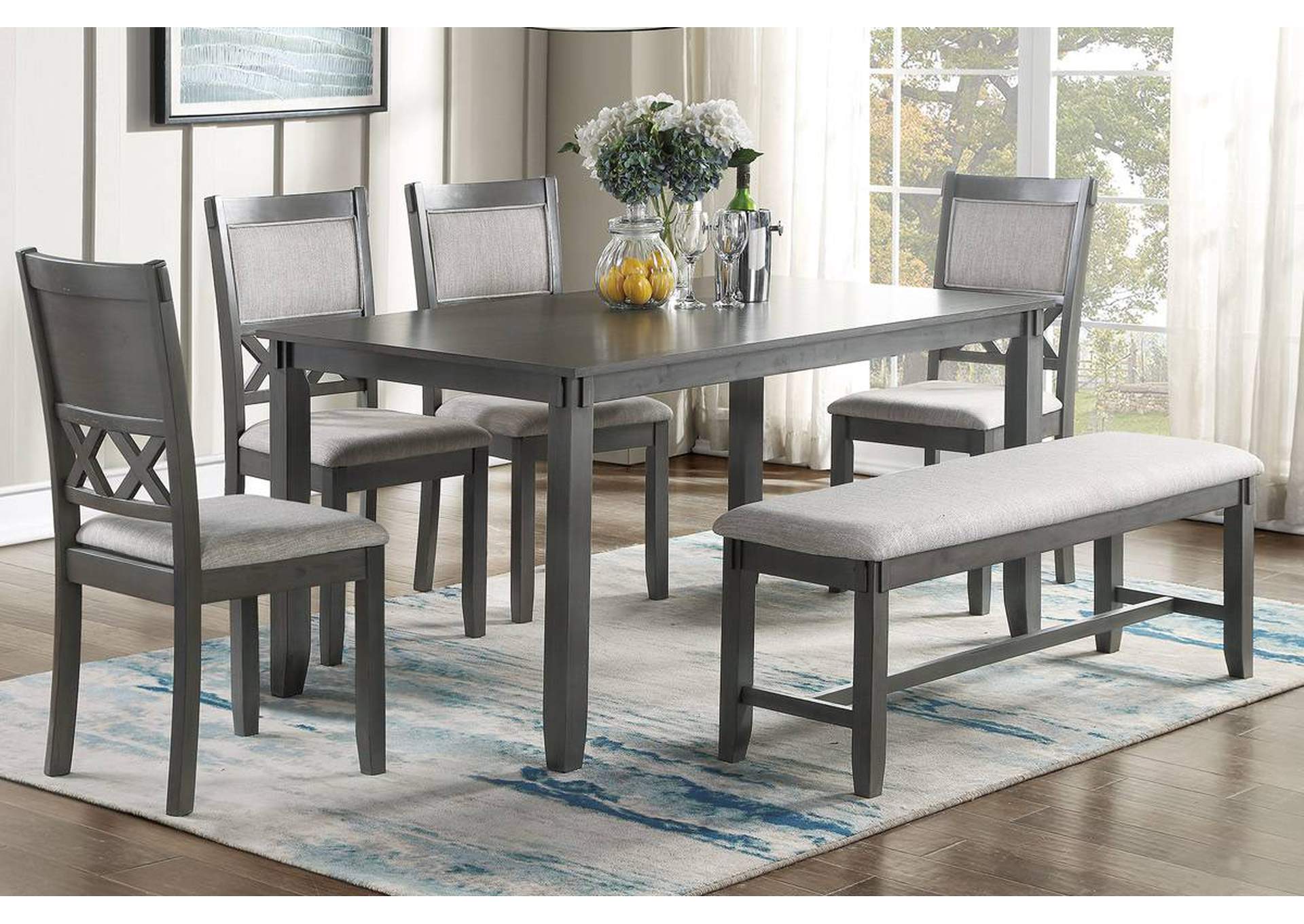 6-Pcs Dining Set,Poundex