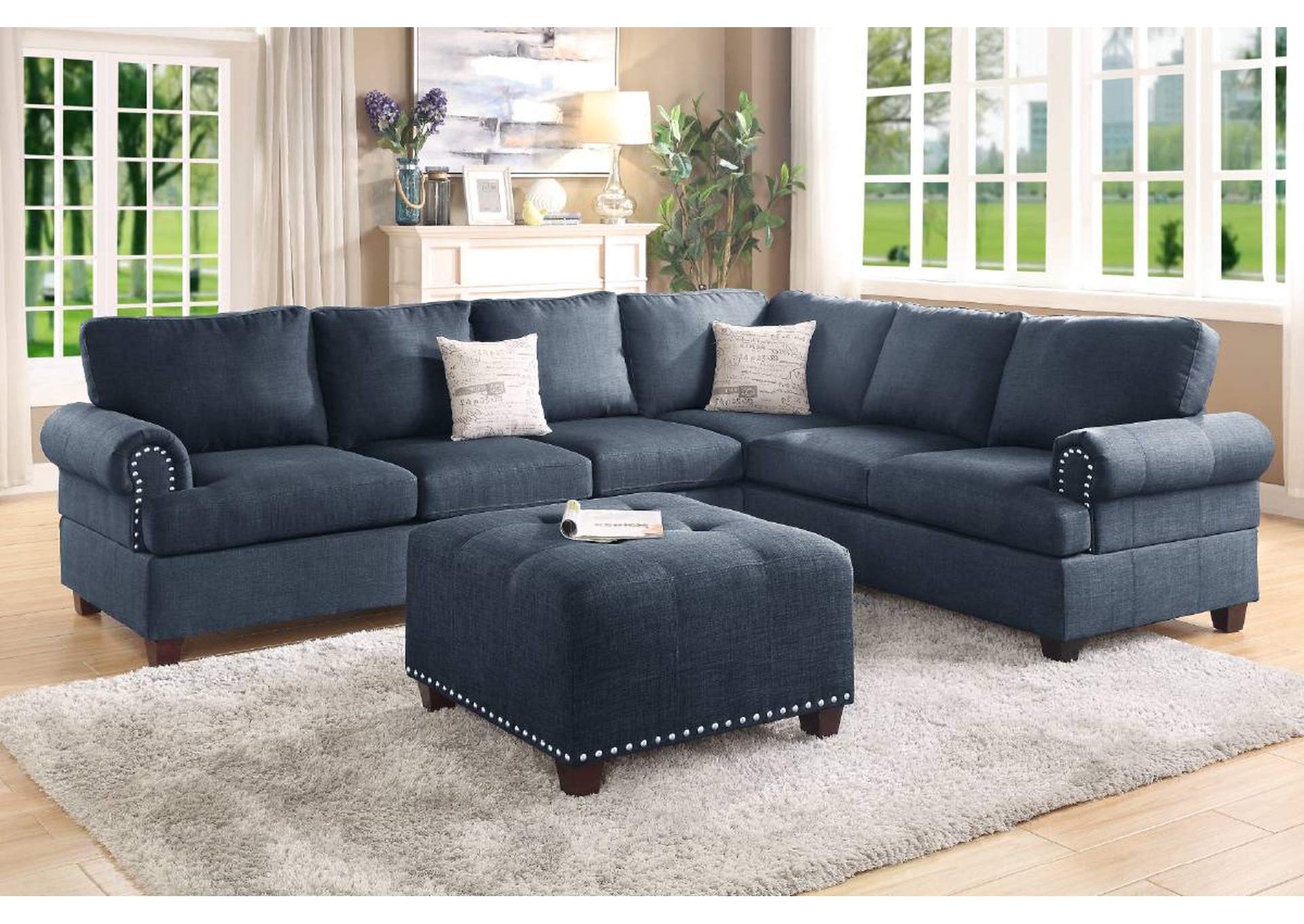 2-PCS Sectional Sofa Set,Poundex