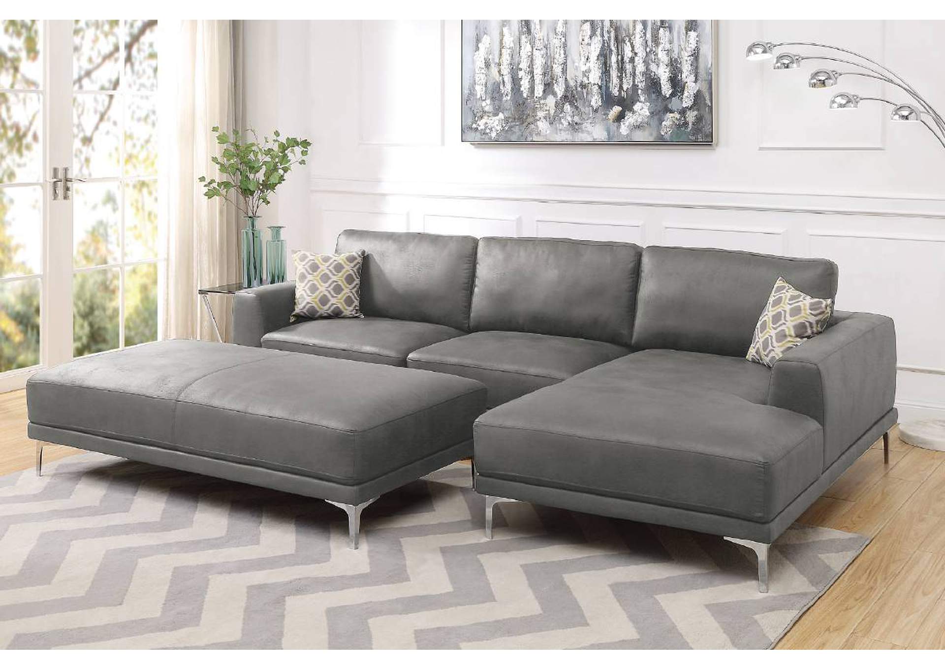 2-PCS Sectional Sofa Set,Poundex