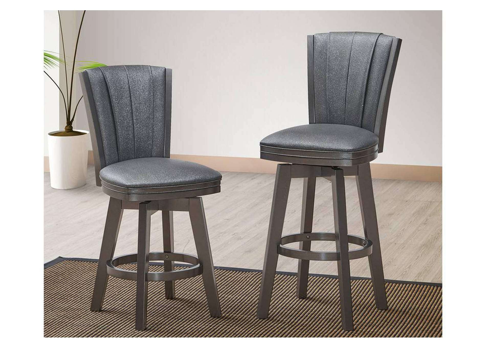 Swivel Counter Stool 24"H [Set of 2],Poundex