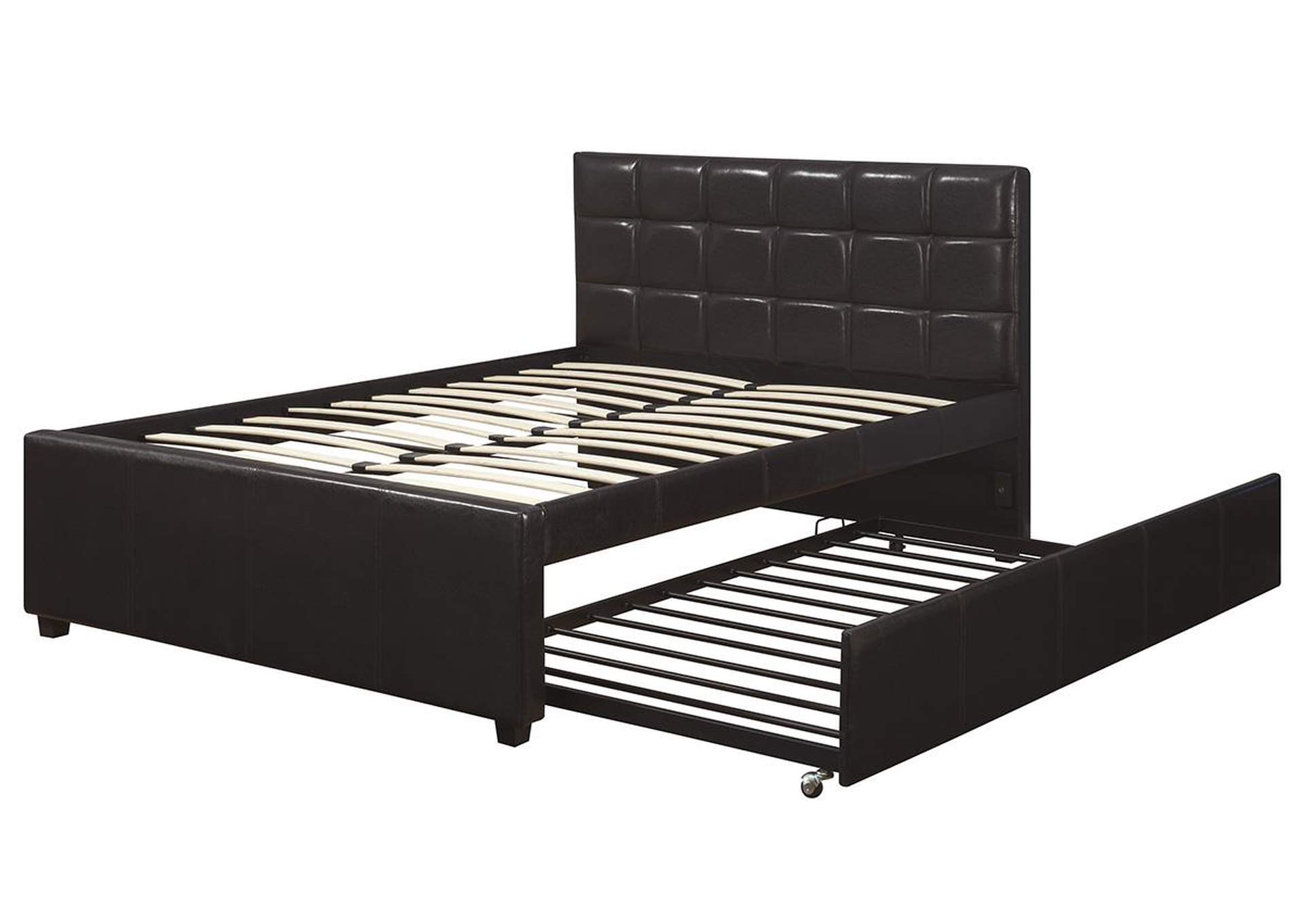 Twin Size Bed w/ Trundle,Poundex