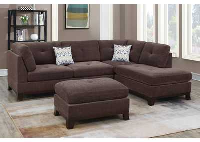 Image for 3-PC SECTIONAL W/2 ACCENT PILLOW (OTTOMAN INCLUDED)