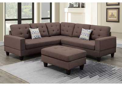 Image for 3-PC SECTIONAL W/2 ACCENT PILLOW (OTTOMAN INCLUDED)