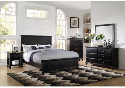 Image for Black Queen Bed w/Dresser and Mirror