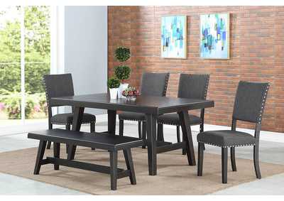 Image for Dining Chair/Upholstered Back/Black [Set of 2]