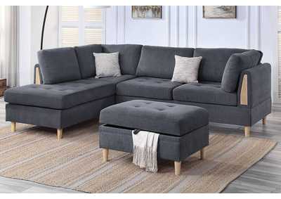 Image for 3-PC SECTIONAL SET CHARCOAL