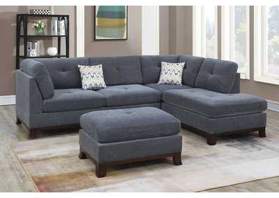 Image for 3-PC SECTIONAL W/2 ACCENT PILLOW (OTTOMAN INCLUDED)