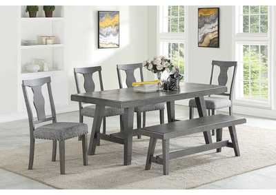 Image for Dining Chair/Wooden Back/Grey [Set of 2]