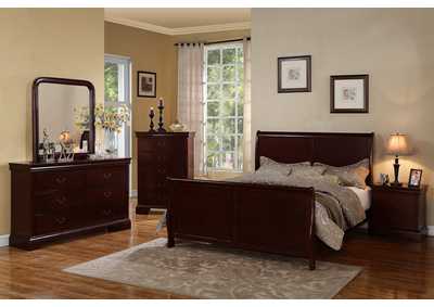 Image for Cherry California King Bed w/Dresser and Mirror