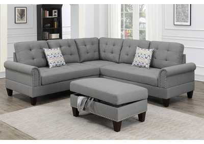 Image for 3-PC SECTIONAL W/2 ACCENT PILLOW (OTTOMAN INCLUDED)