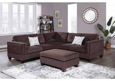 Image for 3-PC SECTIONAL W/2 ACCENT PILLOW (OTTOMAN INCLUDED)