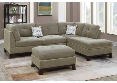 Image for 3-PC SECTIONAL W/2 ACCENT PILLOW (OTTOMAN INCLUDED)