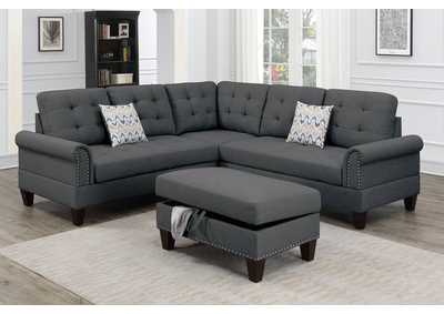 Image for 3-PC SECTIONAL W/2 ACCENT PILLOW (OTTOMAN INCLUDED)