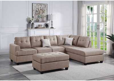 Image for 3-PC SECTIONAL SET MOCHA DORRIS FABIRC