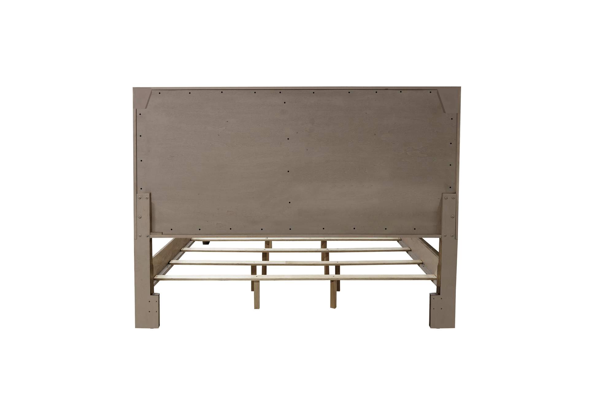 Ruff Hewn California King Panel Bed in Weathered Taupe,Pulaski Furniture