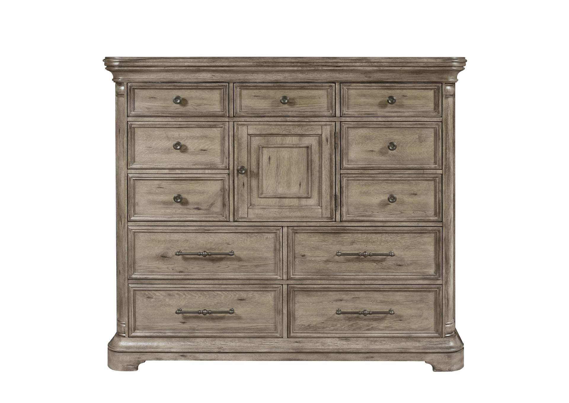 Garrison Cove 11-Drawer Master Chest with a Cabinet Door,Pulaski Furniture