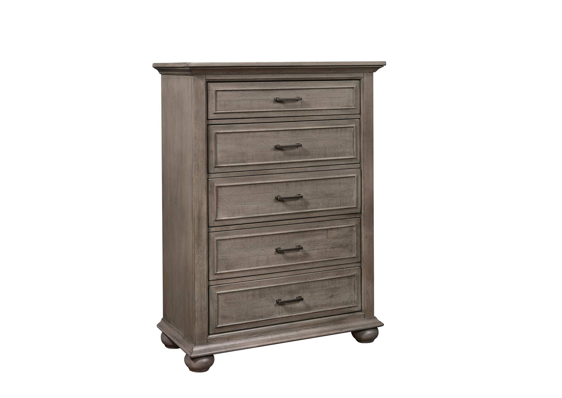 Chatham Park 5 Drawer Chest in Warm Grey,Pulaski Furniture