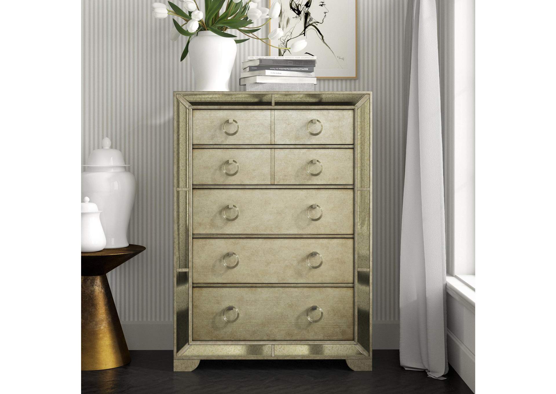 Farrah 5 Drawer Chest,Pulaski Furniture