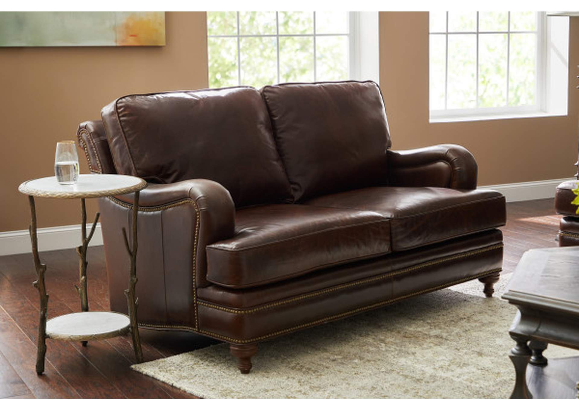 Oliver Matching Loveseat in Espresso,Pulaski Furniture