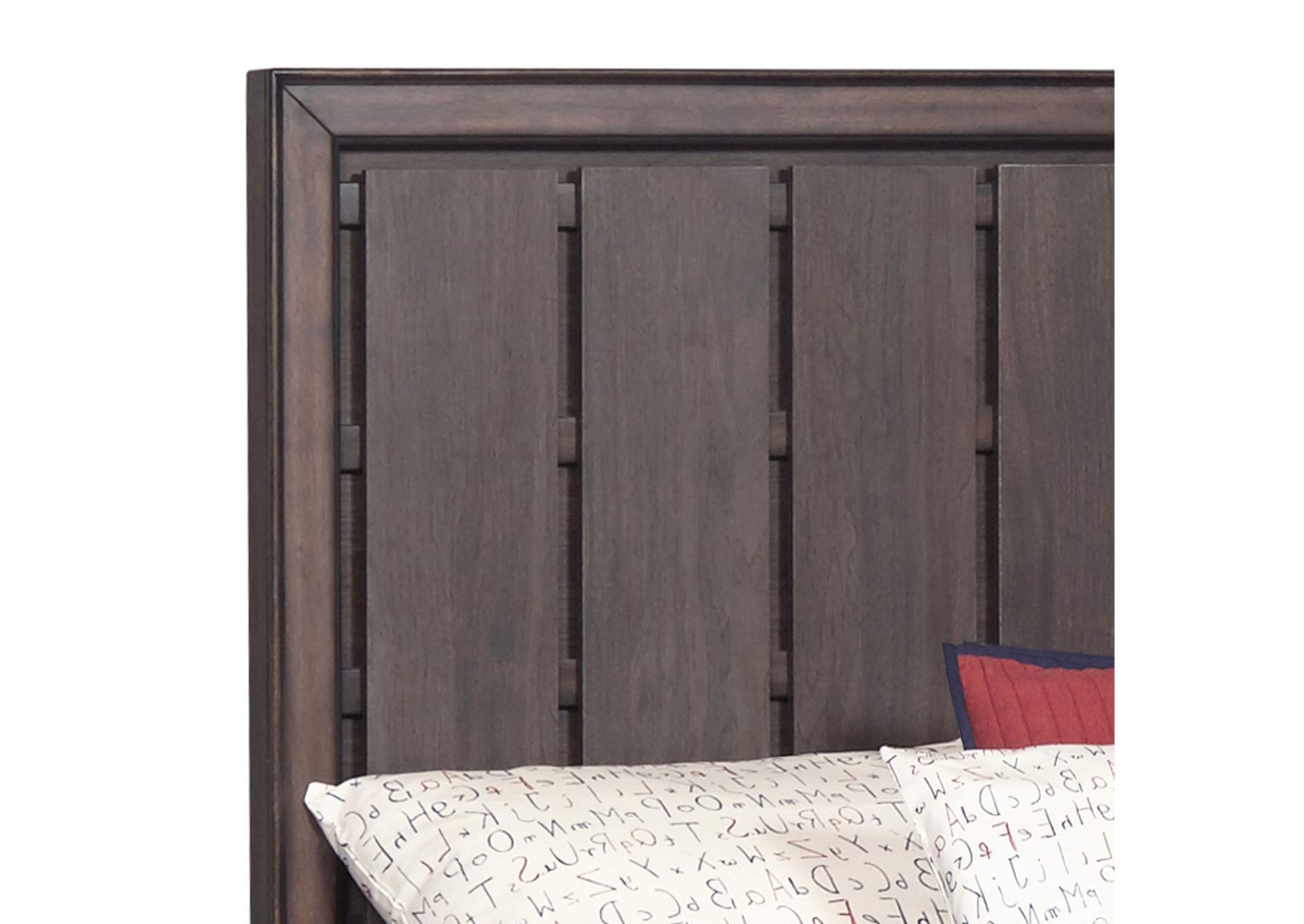 Kids Full Panel Bed with Trundle in Espresso Brown,Pulaski Furniture