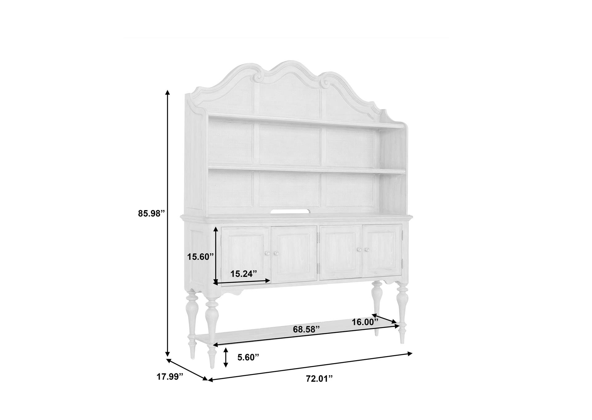 Weston Hills Sideboard Hutch,Pulaski Furniture