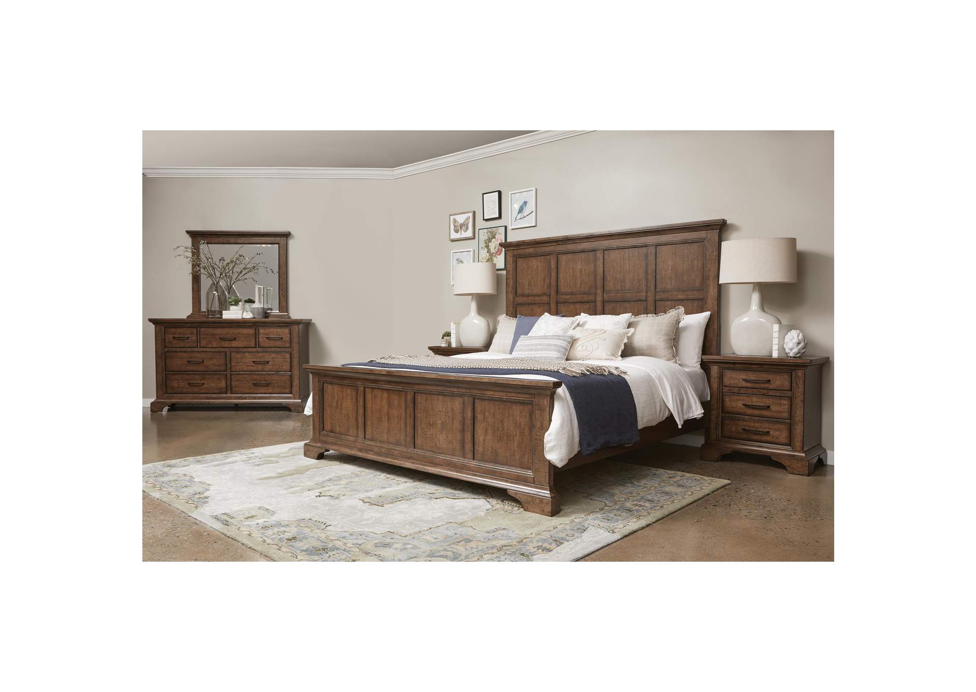 Cherry Hill 7 Drawer Dresser with Mirror,Pulaski Furniture