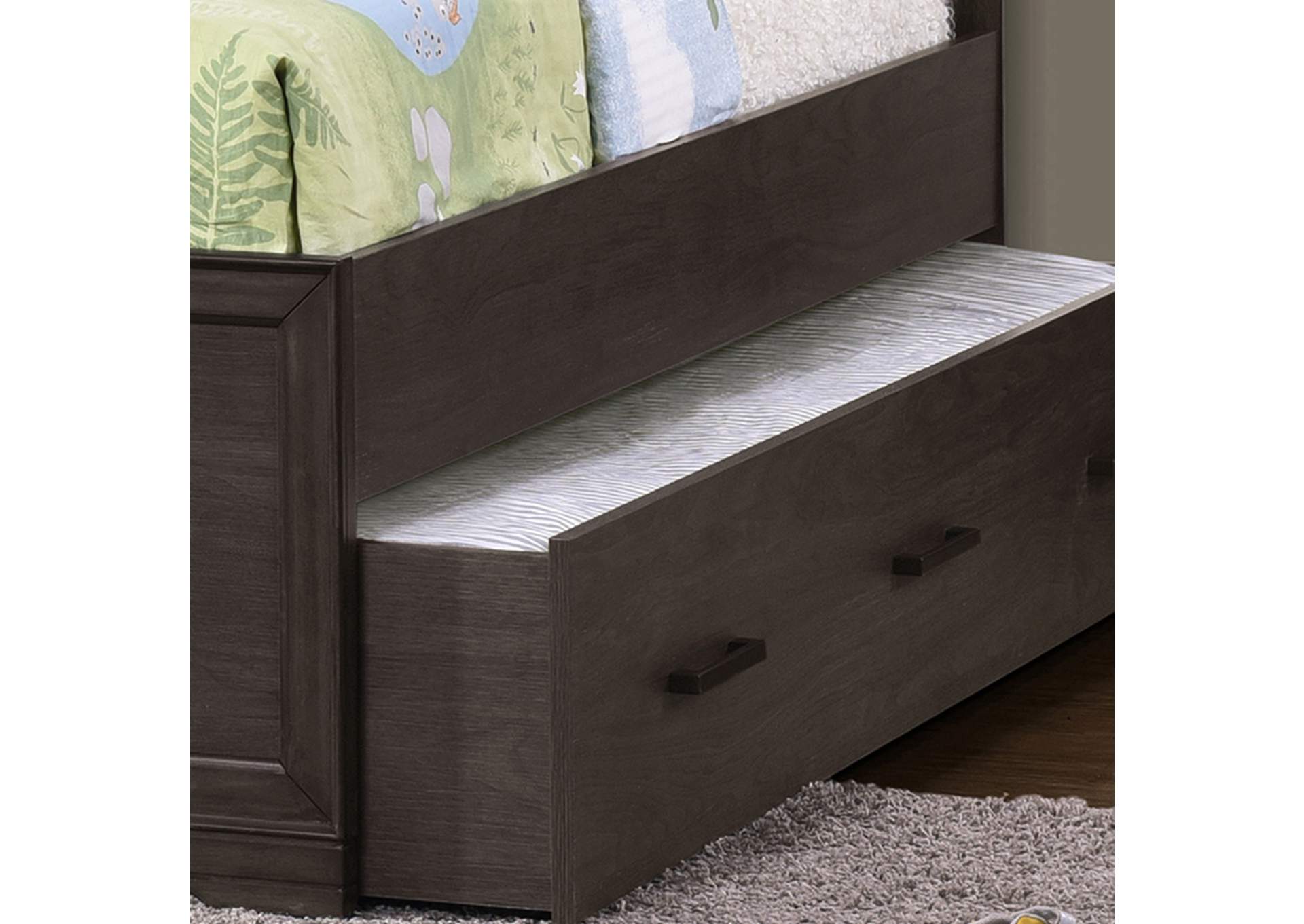 Kids Trundle Bed Unit in Espresso Brown,Pulaski Furniture