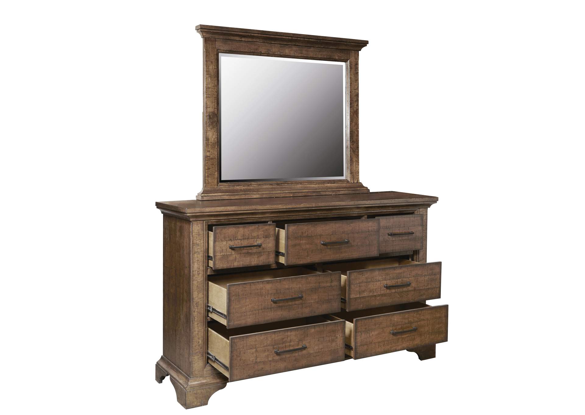 Cherry Hill 7 Drawer Dresser with Mirror,Pulaski Furniture