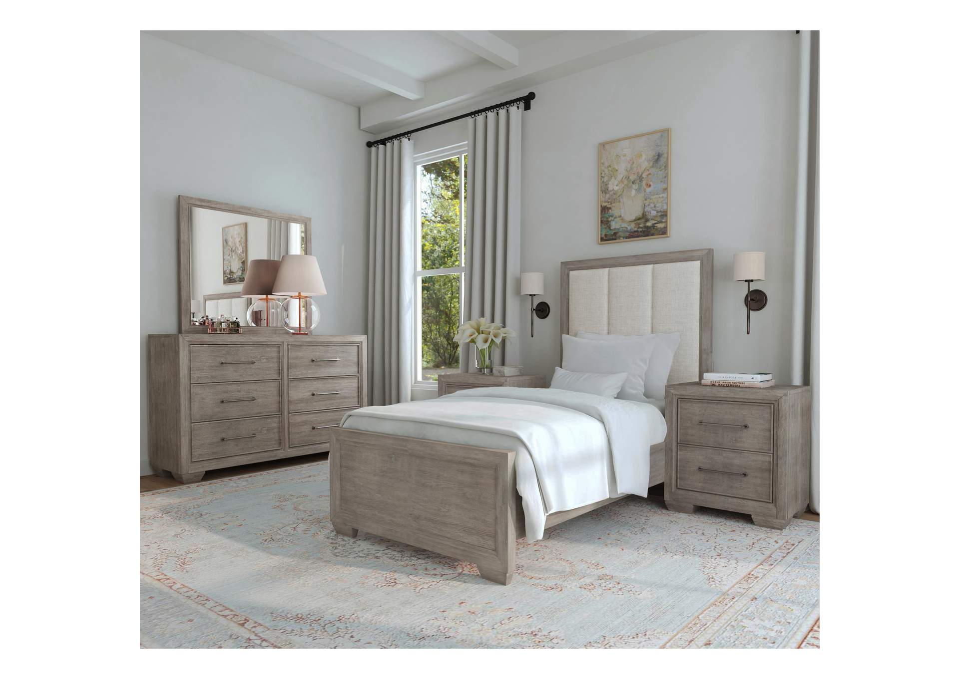 Andover Full Upholstered Panel Bed,Pulaski Furniture